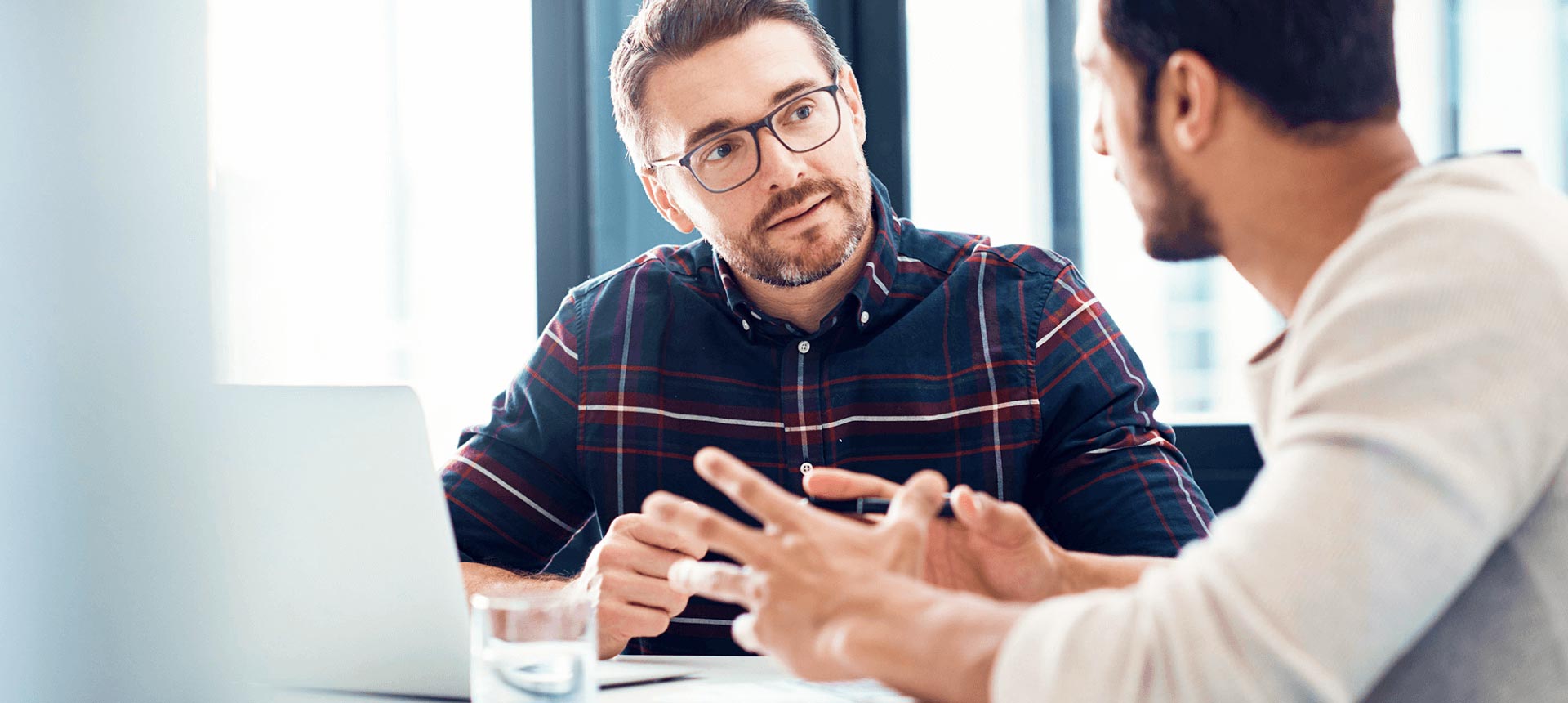 Image showing two people discussing on a topic