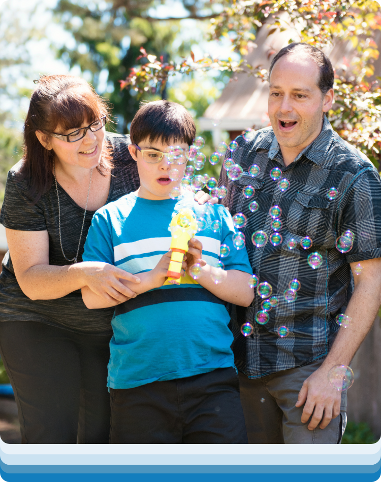 Child and parents after getting support through autism therapy for kids