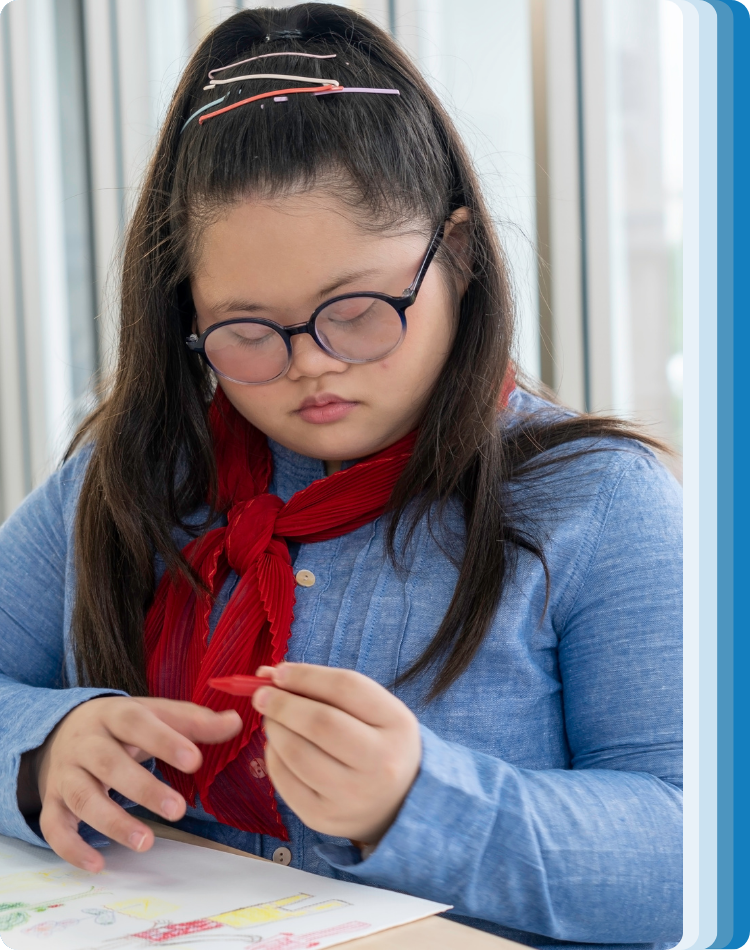 Teen during an autism therapy for teens session